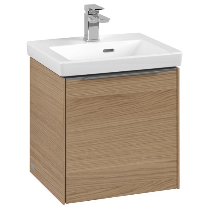 Villeroy Und Boch Subway 3.0 Waschtisch-Unterschrank C58100VJ 42,3X42,9X37,75Cm, Schanier Links/Griff Aluminium GläNzend, Nordic Oak