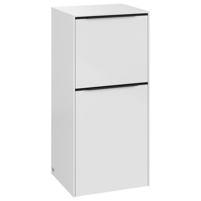Villeroy Und Boch Subway 3.0 Seitenschrank C59401VE 40X86X36,2Cm, Schanier Links/Griff Volcano Black, Brilliant White