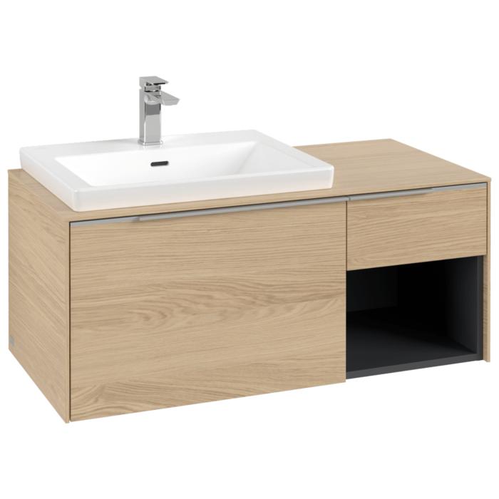 Villeroy Und Boch Subway 3.0 Waschtisch-Unterschrank C57200VJ 100,1X42,25X51,6Cm, Ohne Led/Griff Aluminium GläNzend, Nordic Oak