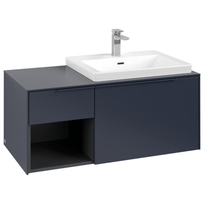 Villeroy Und Boch Subway 3.0 Waschtisch-Unterschrank C57102VQ 100,1X42,25X51,6Cm, Ohne Led/Griff Monochrom, Marine Blue