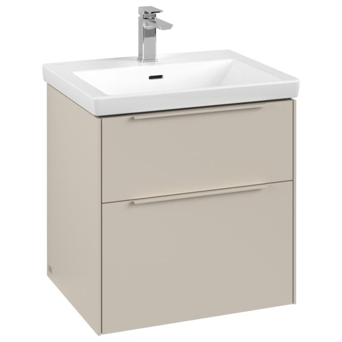 Villeroy Und Boch Subway 3.0 Waschtisch-Unterschrank C578L2VN 57,2X57,6X47,8Cm, Mit Led/Griff Monochrom, Cashmere Grey