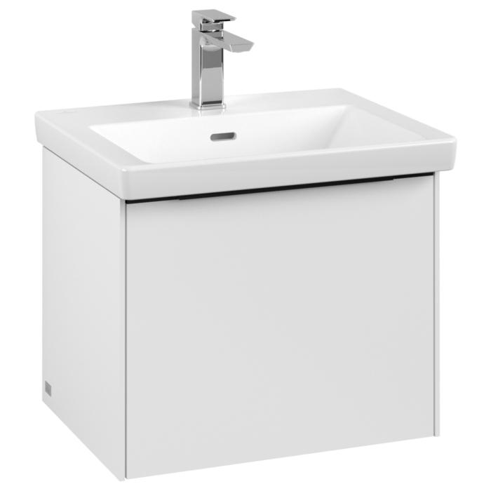 Villeroy Und Boch Subway 3.0 Waschtisch-Unterschrank C57901VF 52,3X42,9X44,75Cm, Ohne Led/Griff Volcano Black, Pure White