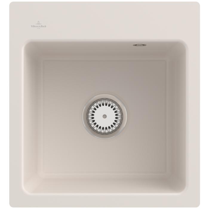 Villeroy Und Boch Subway FläChenbüNdige SpüLe 67811FKR Mit Ablaufgarnitur Und HandbetäTigung, Crema