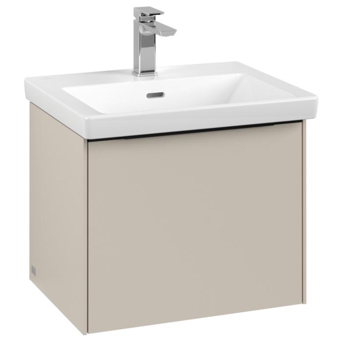 Villeroy Und Boch Subway 3.0 Waschtisch-Unterschrank C579L1VN 52,3X42,9X44,75Cm, Mit Led/Griff Volcano Black, Cashmere Grey