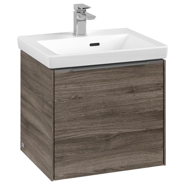 Villeroy Und Boch Subway 3.0 Waschtisch-Unterschrank C580L0RK 47,3X42,9X40,75Cm, Mit Led/Griff Aluminium GläNzend, Stone Oak