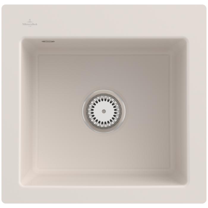 Villeroy Und Boch Subway FläChenbüNdige SpüLe 33151FKR Mit Ablaufgarnitur Und HandbetäTigung, Crema