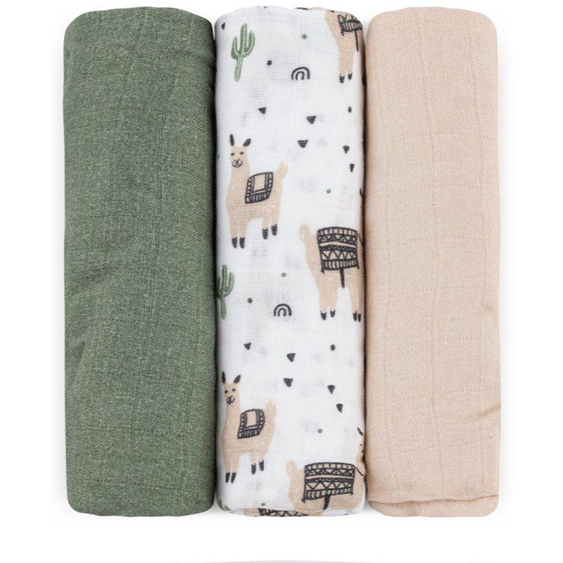 Petite&Mars Moussy stoffen luiers Llama Vibes 68 x 68 cm 3 st