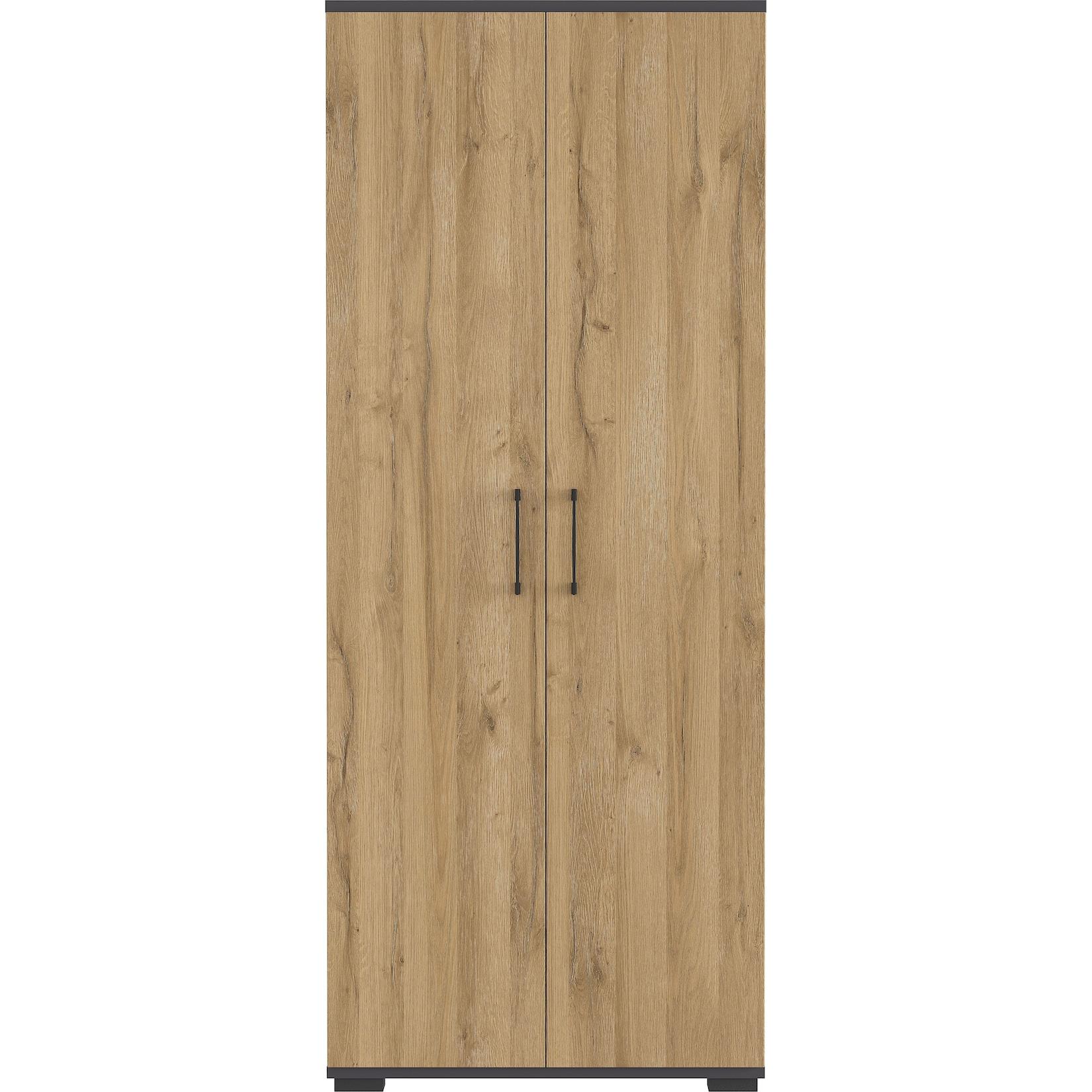 Germania Aktenschrank 4250-564 Gw-Profi, In Graphit/Grandson-Eiche-Nb., Mit Metallgriffen, 80 X 200 X 40 Cm (Bxhxt)