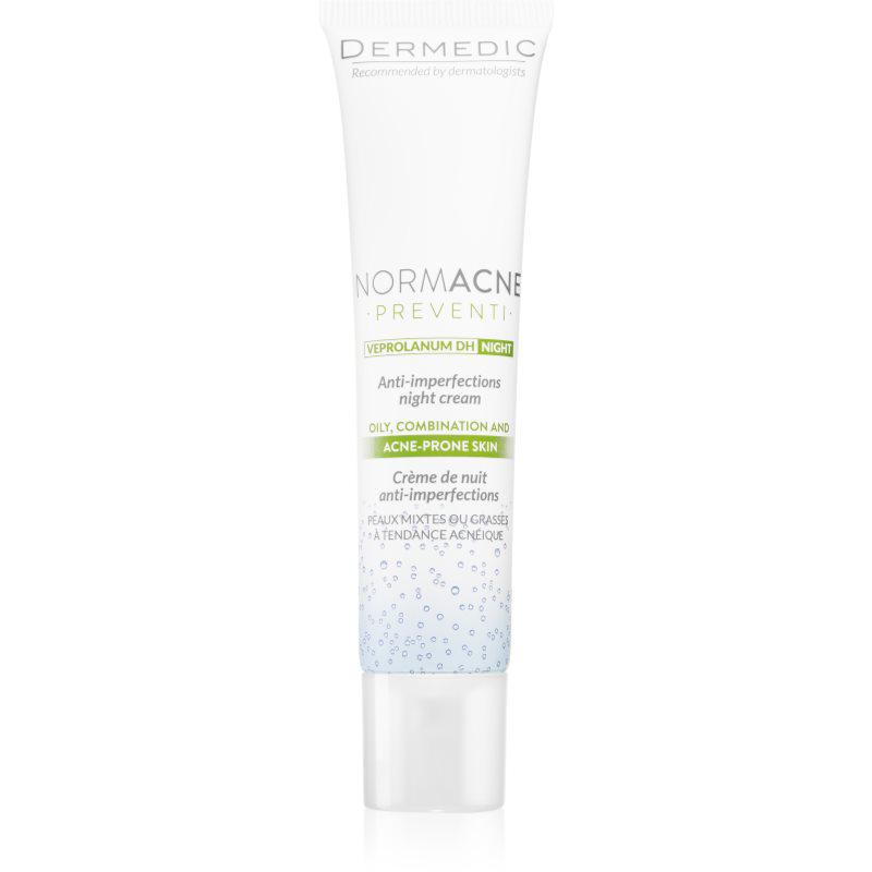 Dermedic Normacne Preventi Nachtcrème tegen Oneffenheden van Acne Huid 40 ml