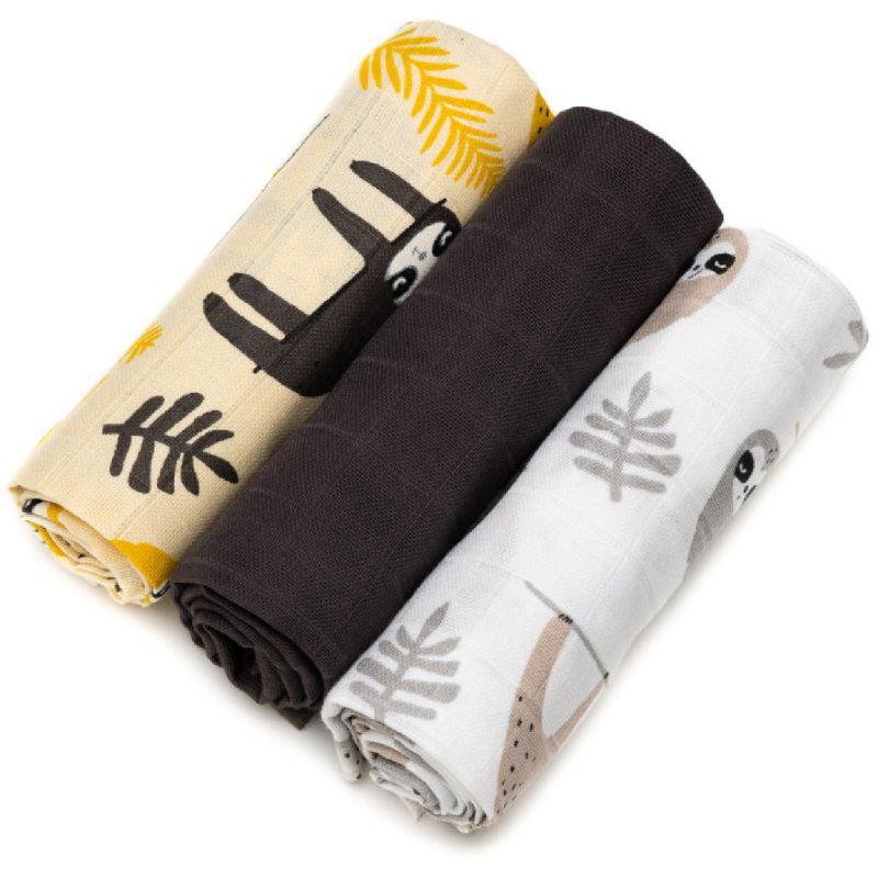 T-TOMI TETRA Cloth Diapers HIGH QUALITY stoffen luiers Sloths 70x70 cm 3 st
