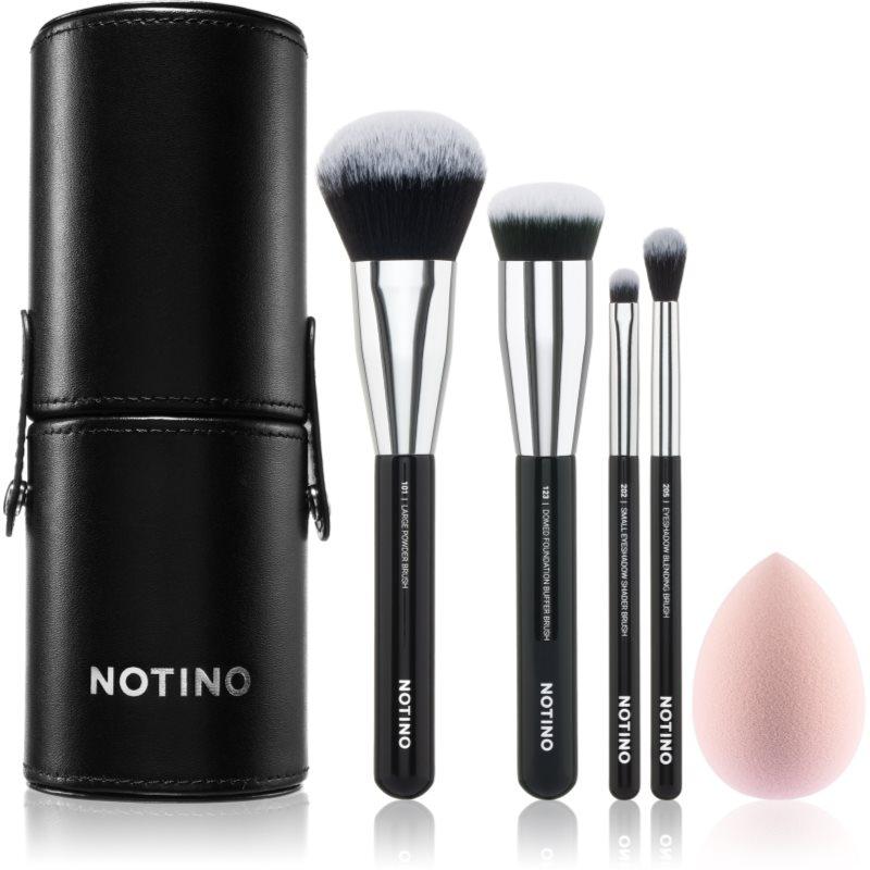 Notino Makeup Brushes Essential Professional Make-Up Brushes & Sponge Set Penselen Set met Etui 5 st