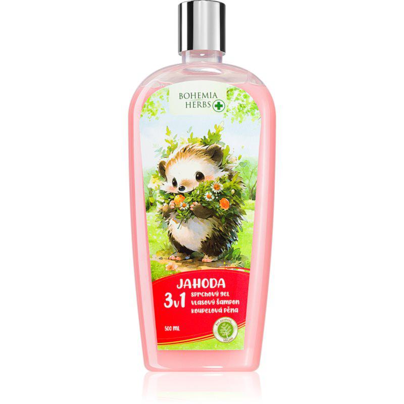 Bohemia Gifts & Cosmetics Bohemia Herbs Strawberry Bubbelbad en wasgel 500 ml