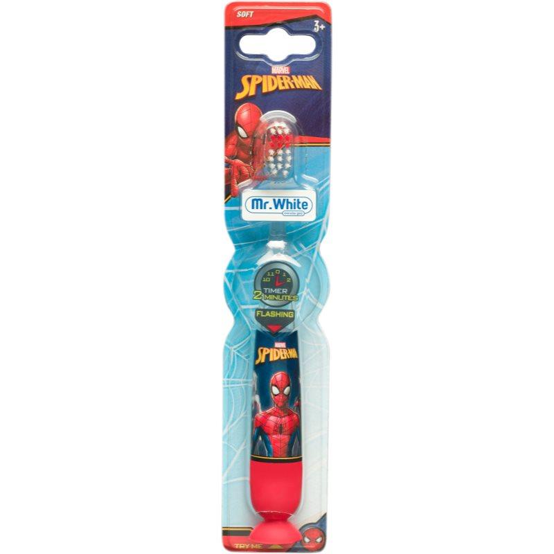 Marvel Spiderman Flashing Toothbrush Tandenborstel Soft voor Kinderen 3+ 1 st