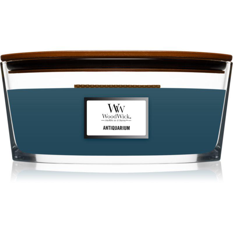 Woodwick Antiquarium geurkaars met een houten lont (hearthwick) 453 g
