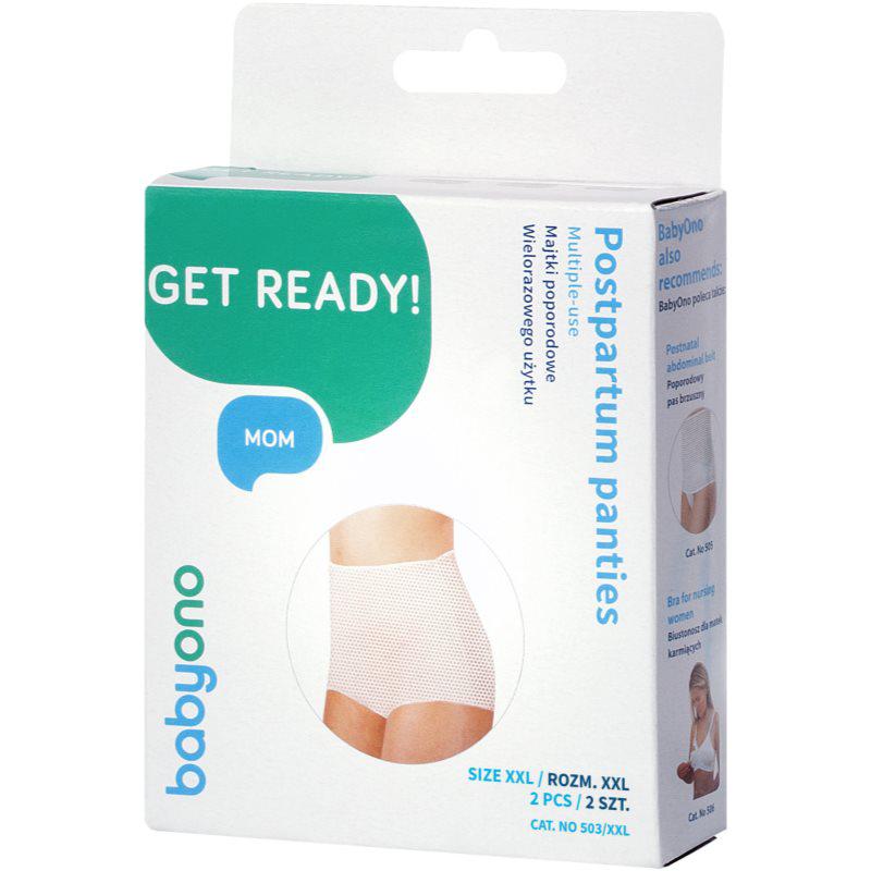 BabyOno Get Ready Multiple-use Mesh Panties kraambroekjes maat XXL 2 st