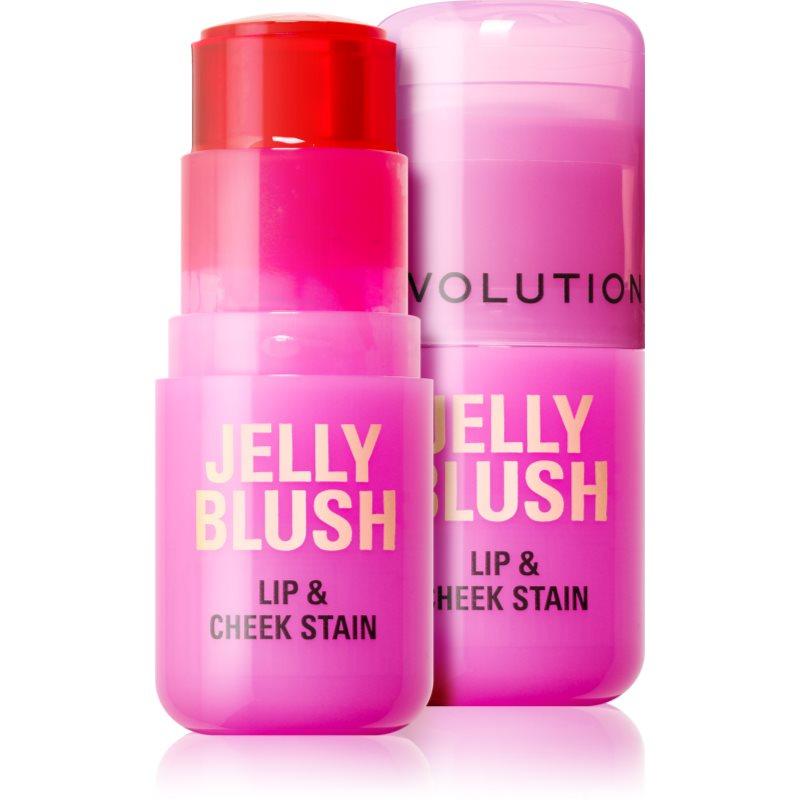 Revolution Jelly Blush blush in stick voor LIppen en Wangen Tint Strawberry Pink 5.5 g