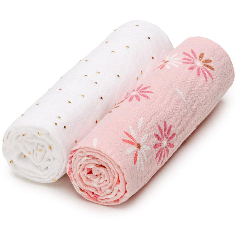T-TOMI BIO Muslin Diapers stoffen luiers Lily 65x65 cm 2 st