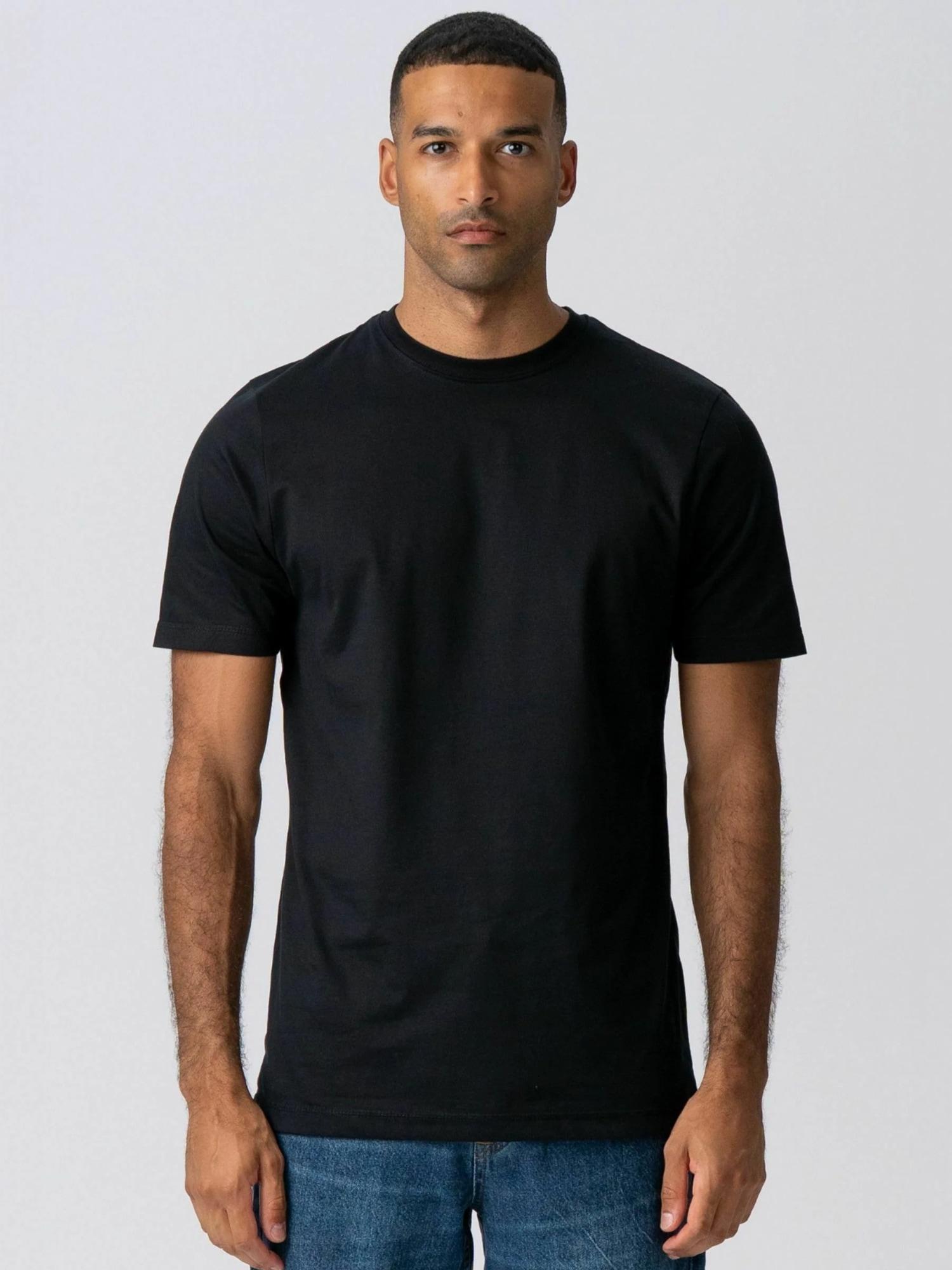 Kurzarmhemd Teeshoppen "Teeshoppen T-Shirt Organic Basic", Herren, Gr. Xxl, NormalgrößEn, Schwarz, Obermaterial: 100% Baumwolle, Hemden