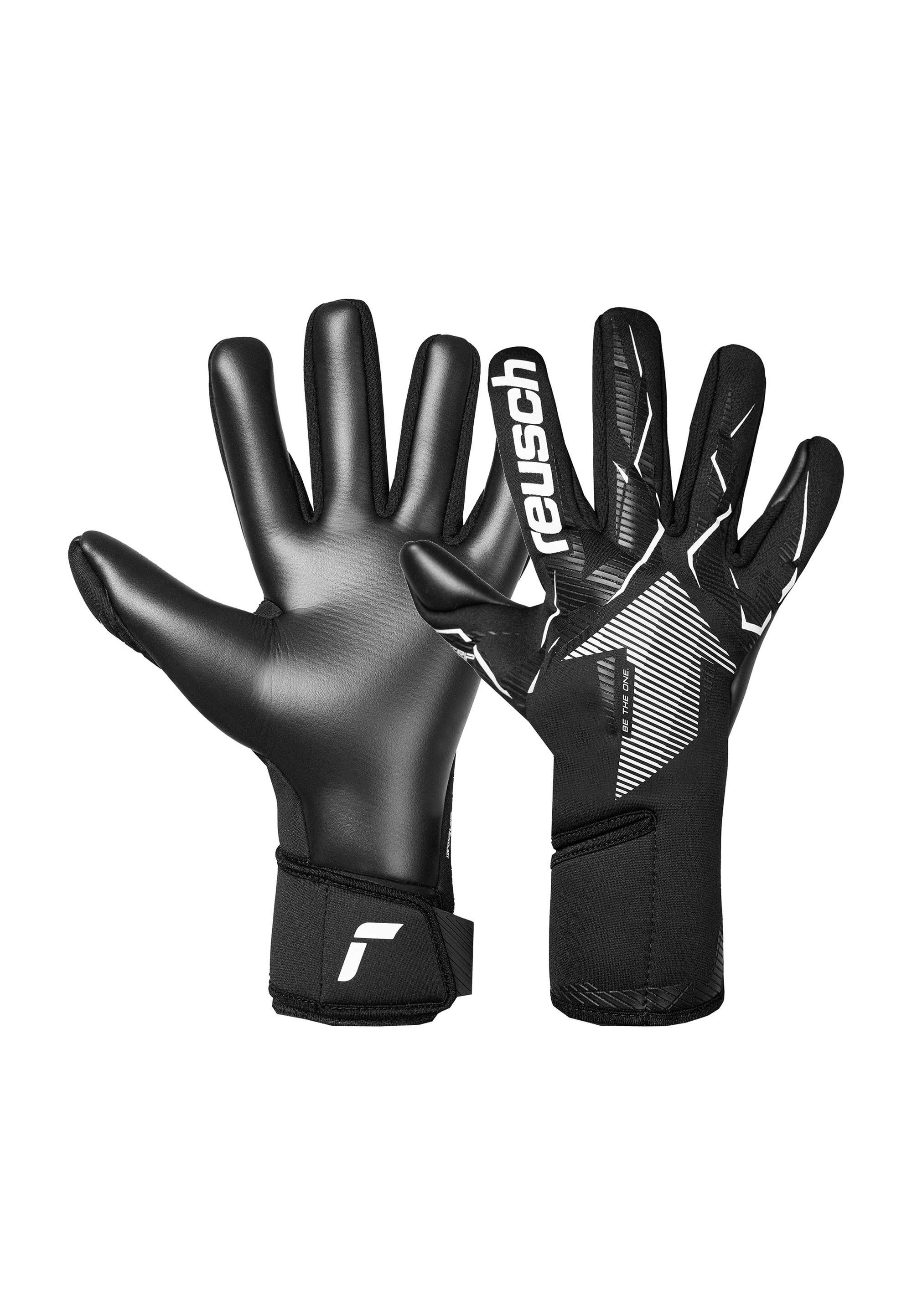 Torwarthandschuhe Reusch "Fastgrip Infinity", Damen, Gr. 7.5, Schwarz, 48% Latex, 41% Polyester, 7% Lederimitat, 2% Polyamid, Handschuhe, Mit Maximalem Grip