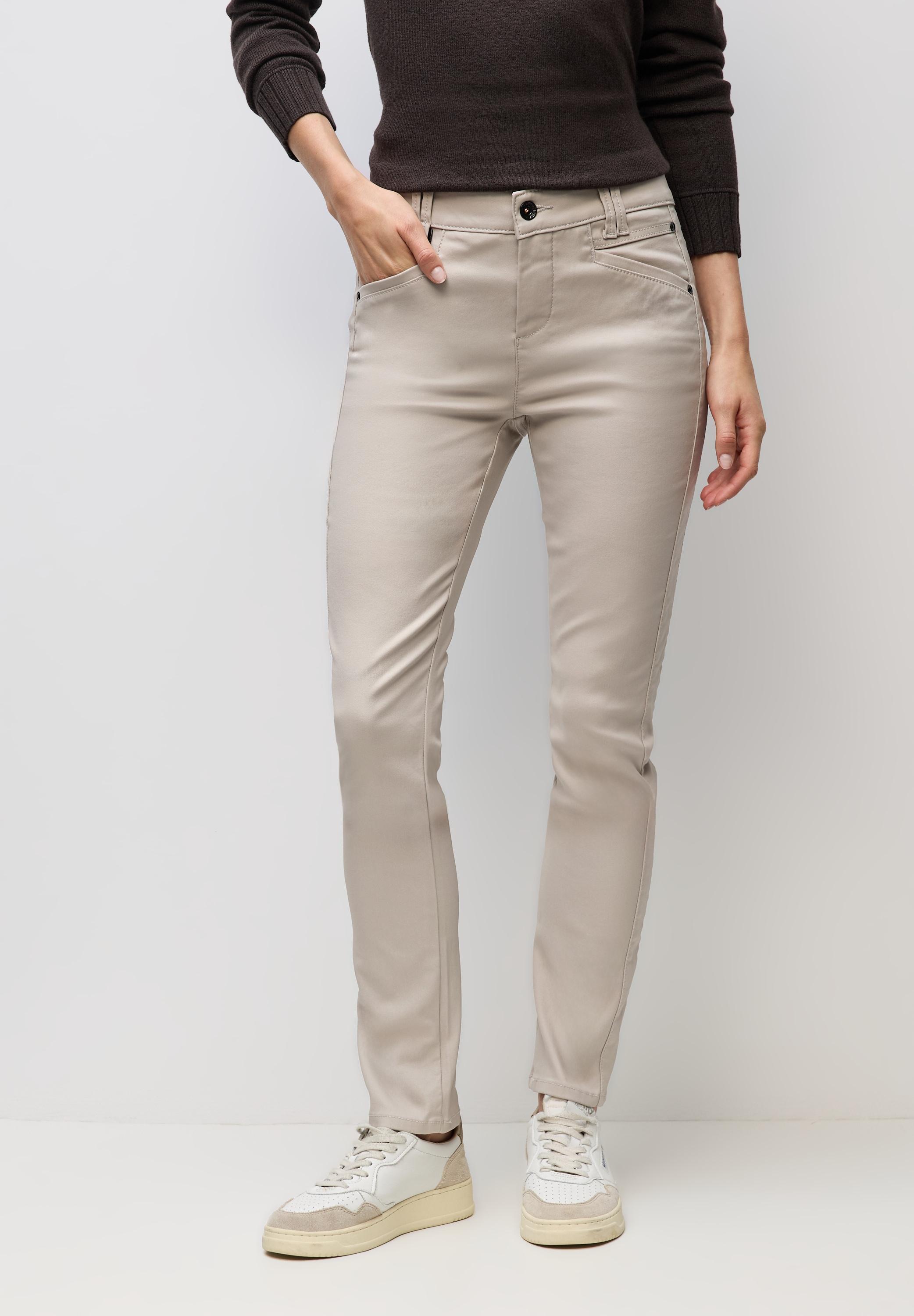 Stoffhose Street One, Damen, Gr. 44, LäNge 30, Schwarz Moonstone Sand, Stoff, 79% Viskose, 18% Nylon, 3% Elasthan, Unifarben, Comfort Fit Normal, Hosen Stoffhose