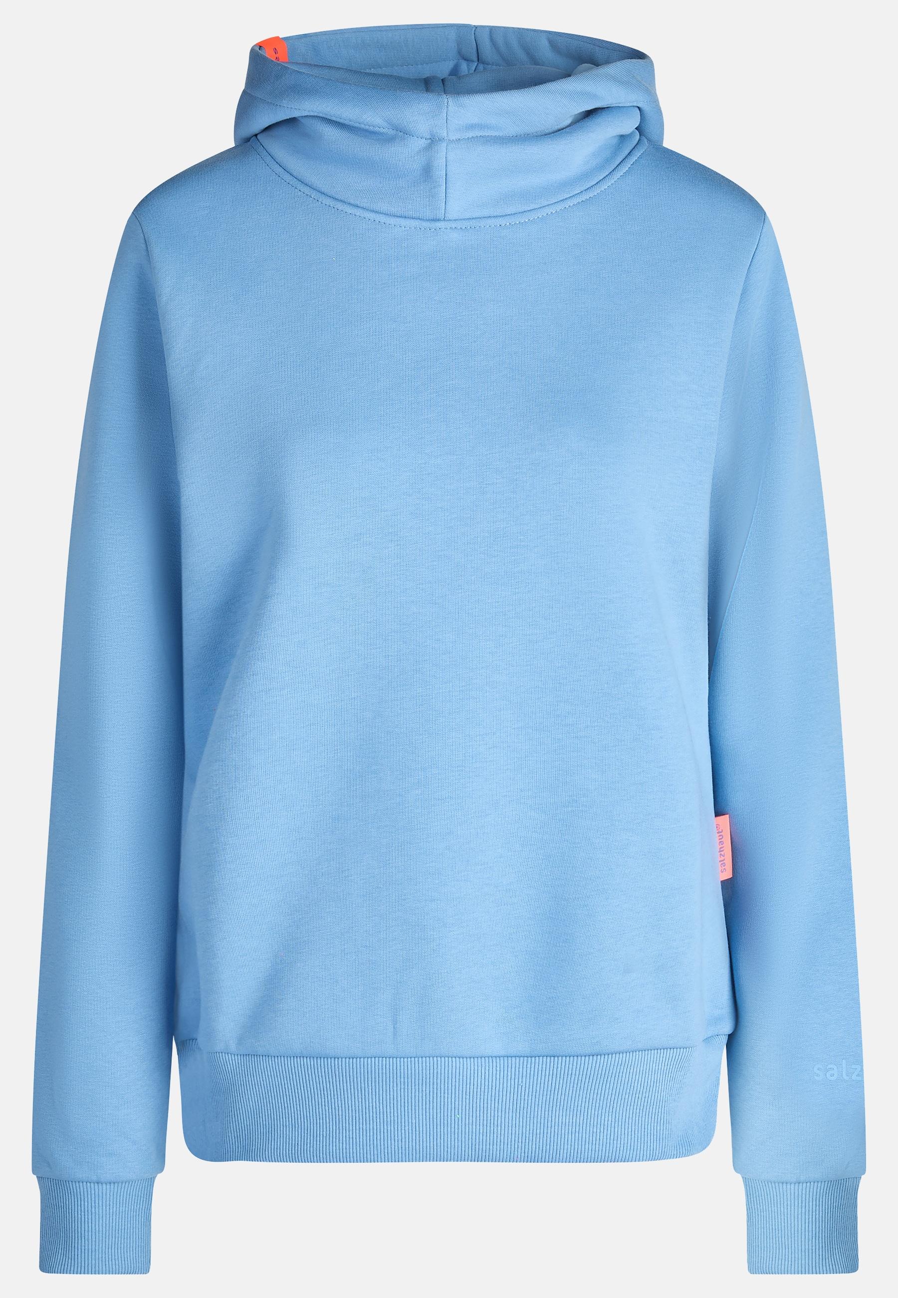 Kapuzenpullover SALZHAUT "Hoodie SUTSCHE", Damen, Gr. XXL, blau (ice blau), Obermaterial: 87% Baumwolle CO (CMIA). 13% Polyester PES., Pullover Kapuzenpullover