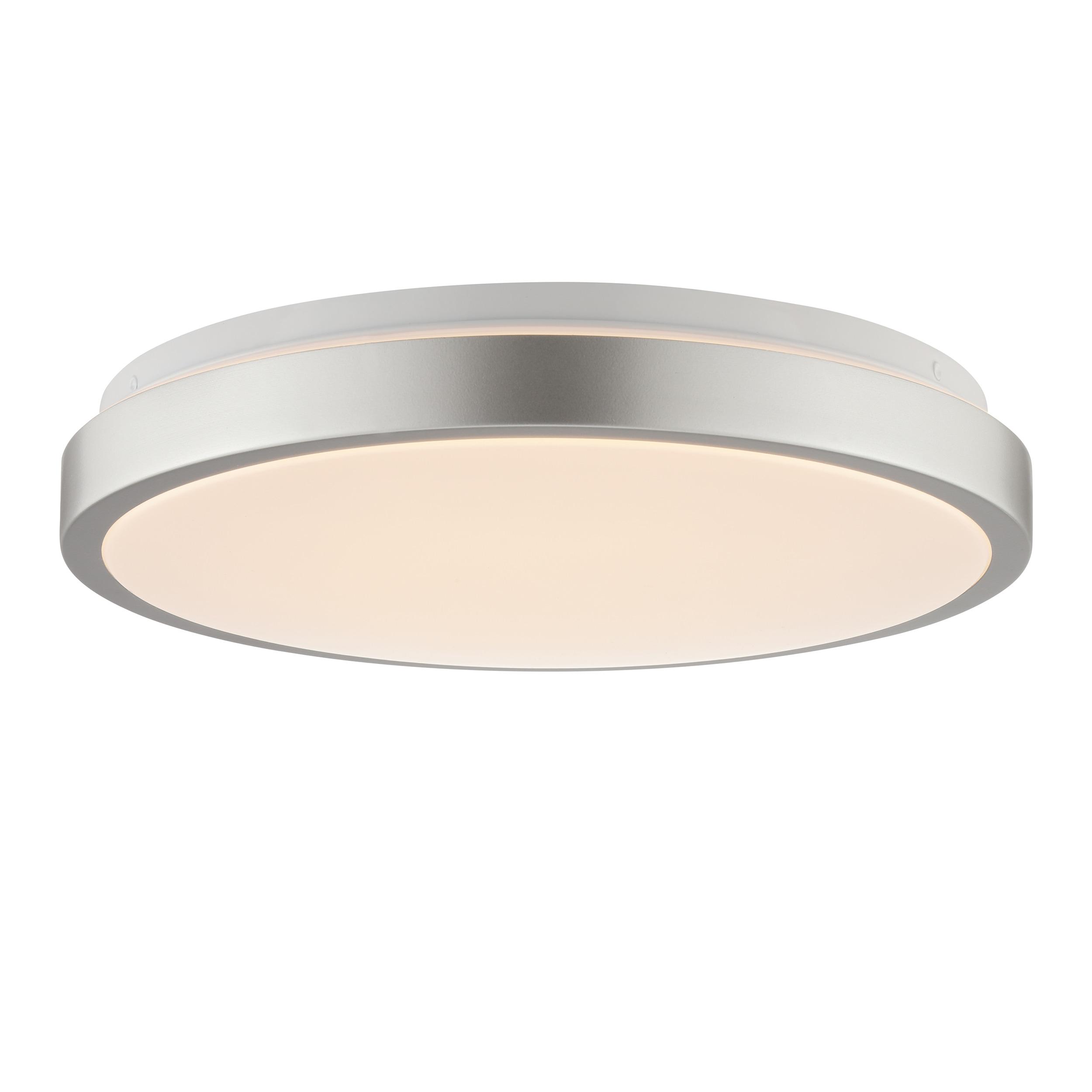 Brilliant Led Deckenleuchte "Livius", Nickelfarben, Aluminiumfarben, Weiß, 1, Ø 33Cm H: 6Cm, 1 Stk., Leuchten, Ø 33 Cm, 2000 Lm, 2700/4000/6500 K Bei Montage Einstellbar, Led Deckenleuchte