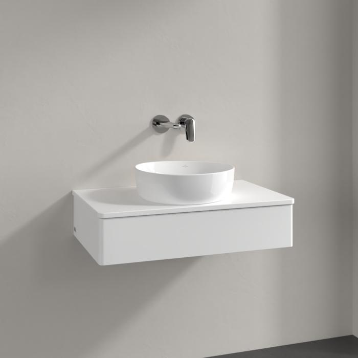 Villeroy Und Boch Antao Waschtisch-Unterschrank K08010MT 80X19X50Cm, Waschbeckenplattenfarbe Lack, White Matt Lacquer