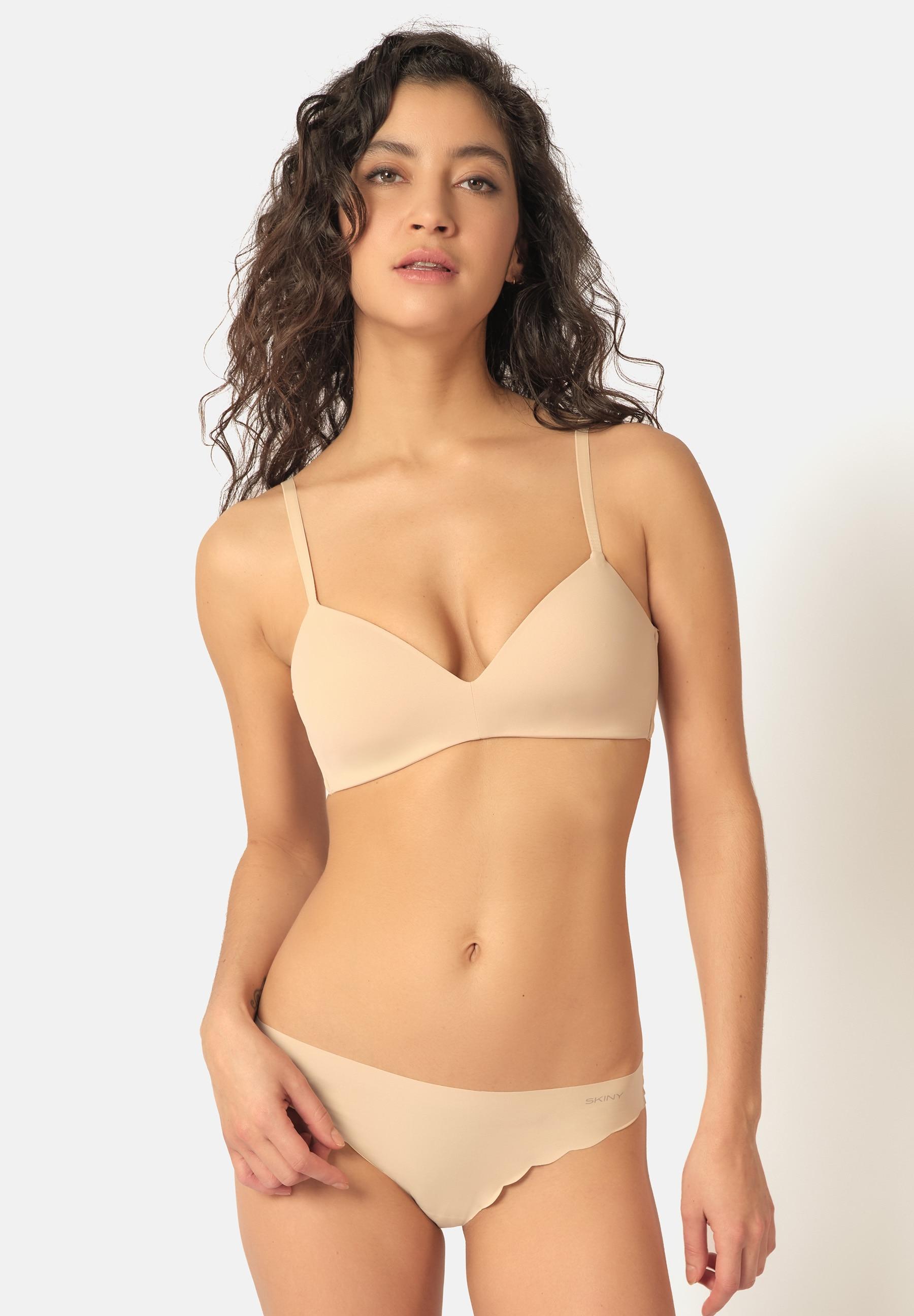 Schalen-Bh Skiny "Advantage Micro", Damen, Gr. 70, Cup A, Beige, Obermaterial: 90% Polyamid, 10% Elasthan, Bhs Schalen-Bh