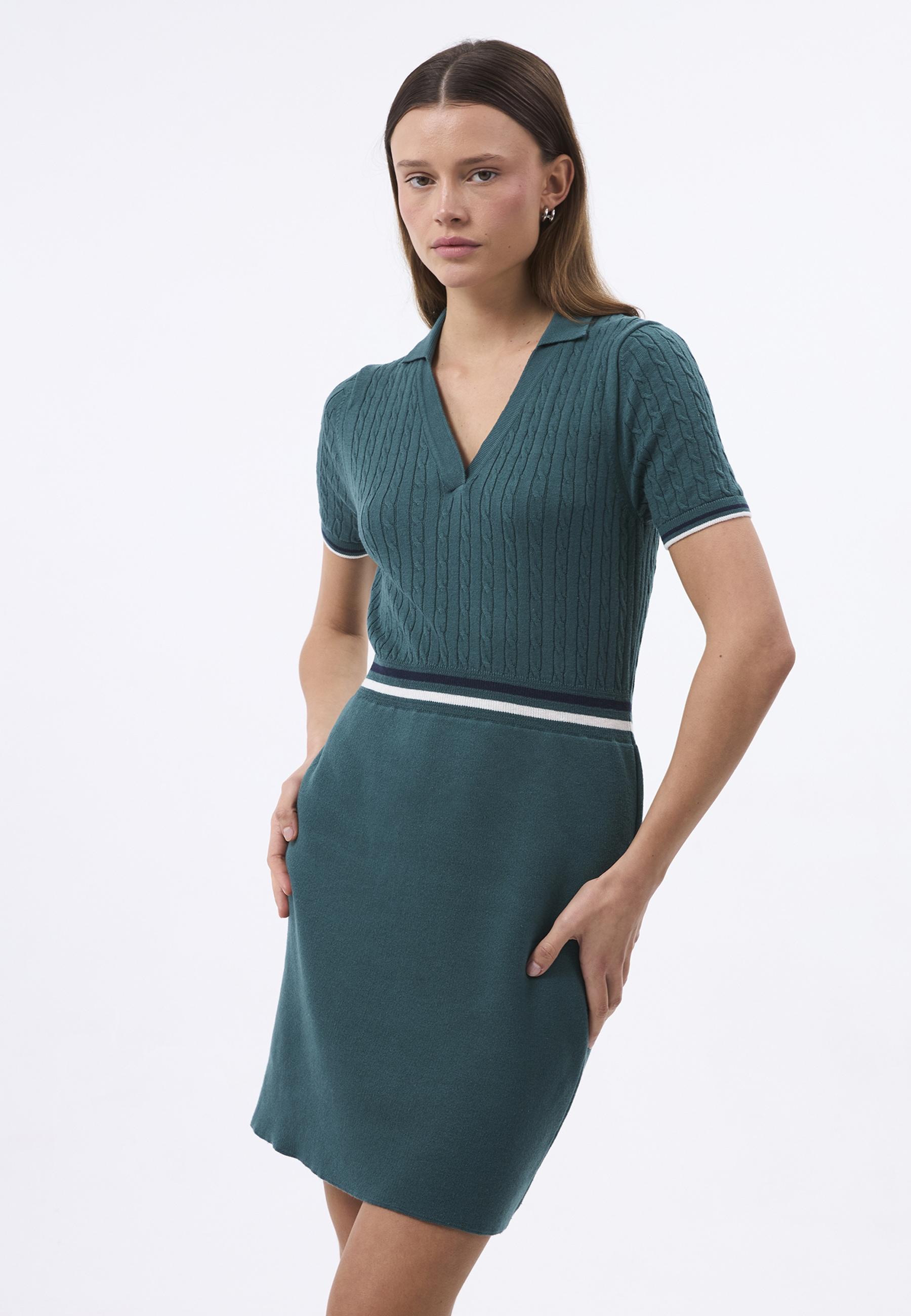 Polokleid Felix Hardy "Kleid", Damen, Gr. L, NormalgrößEn, GrüN, 50% Baumwolle, 50% Polyacryl, Kleider