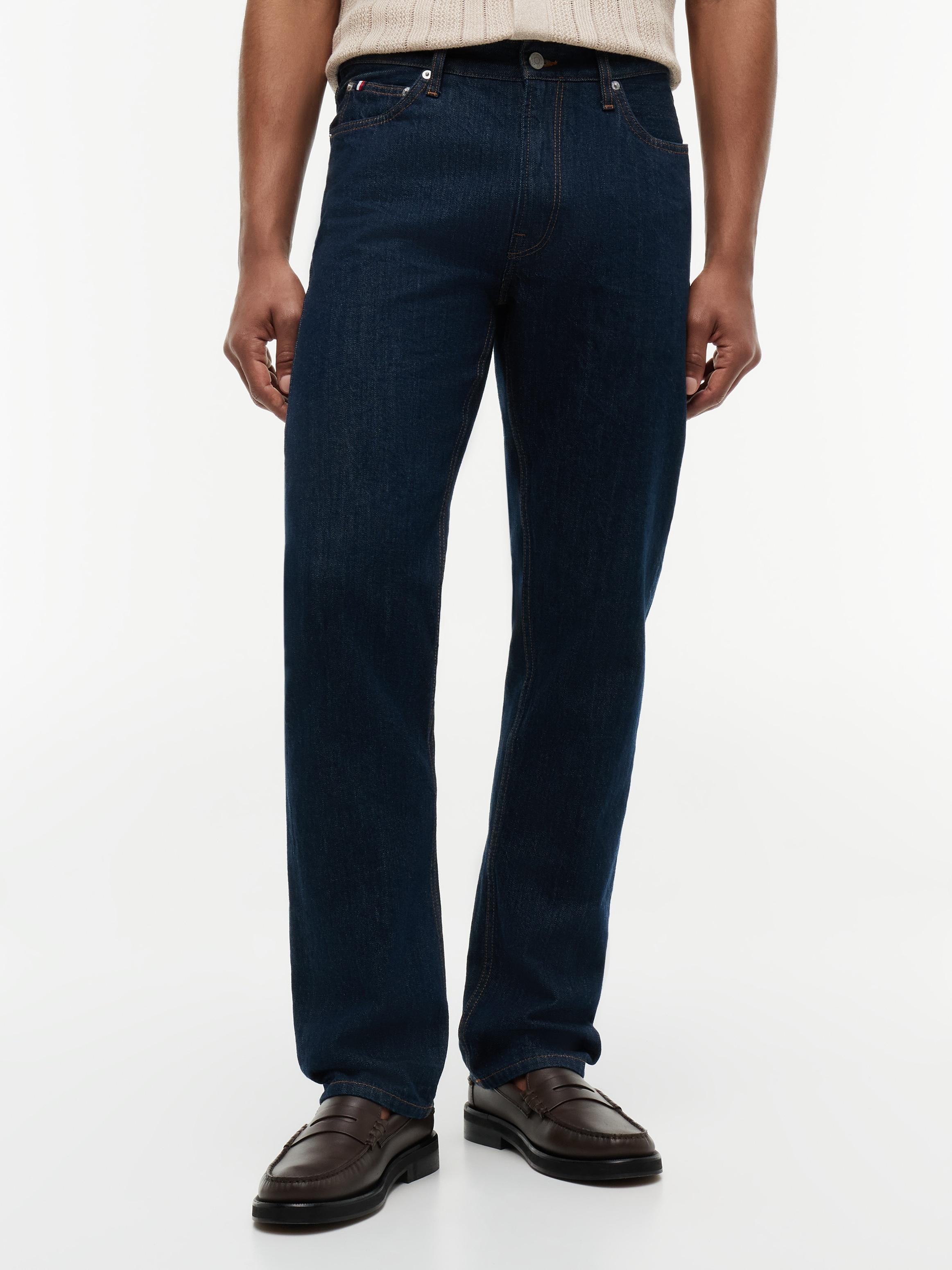 5-Pocket-Jeans Tommy Hilfiger "Dover Regualr Straight", Herren, Gr. 31, LäNge 30, Blau (Tate Rinse), Denim/Jeans, Obermaterial: 100% Baumwolle, Regular Fit, Jeans 5-Pocket-Jeans