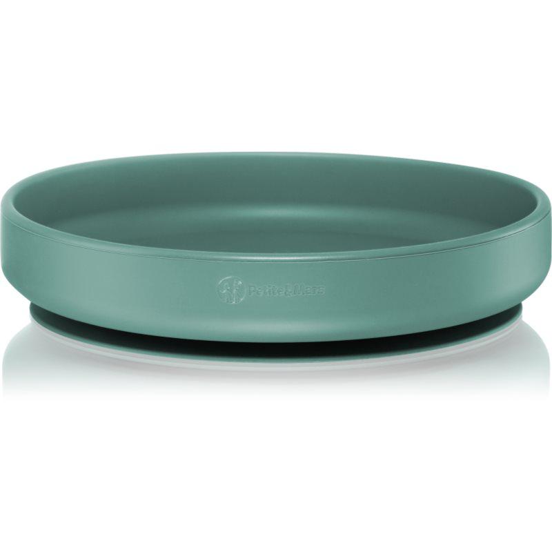 Petite&Mars Take&Match Silicone Plate bord met zuignap Misty Green 6 m+ 1 st