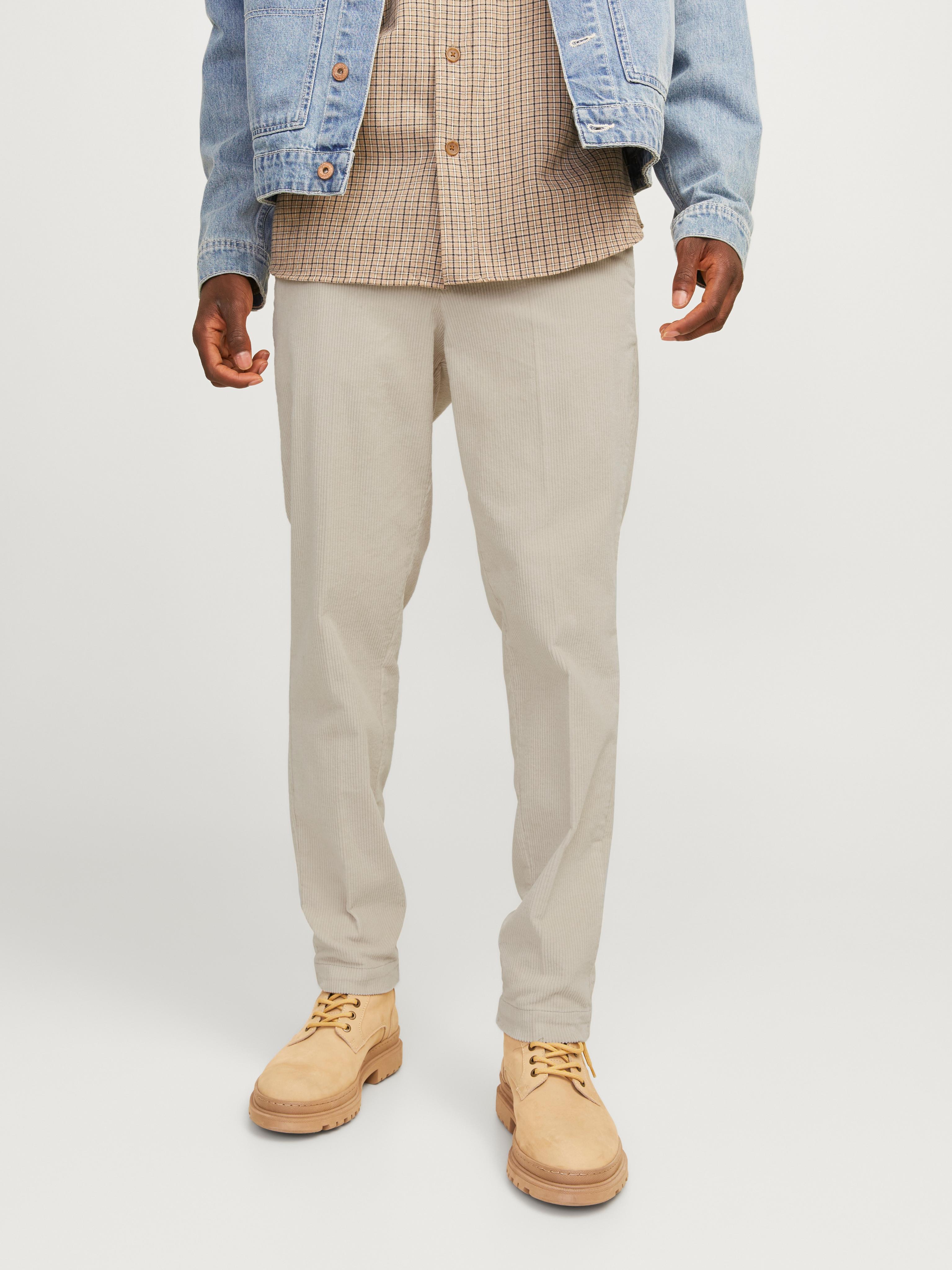Cordhose Jack & Jones "Jpstace Jjcorduroy Chino Sn", Herren, Gr. 29, LäNge 34, Gelb (Moonbeam), Web, Obermaterial: 98% Baumwolle, 2% Elasthan, Unifarben, Regular Fit Normal, Hosen Cordhose