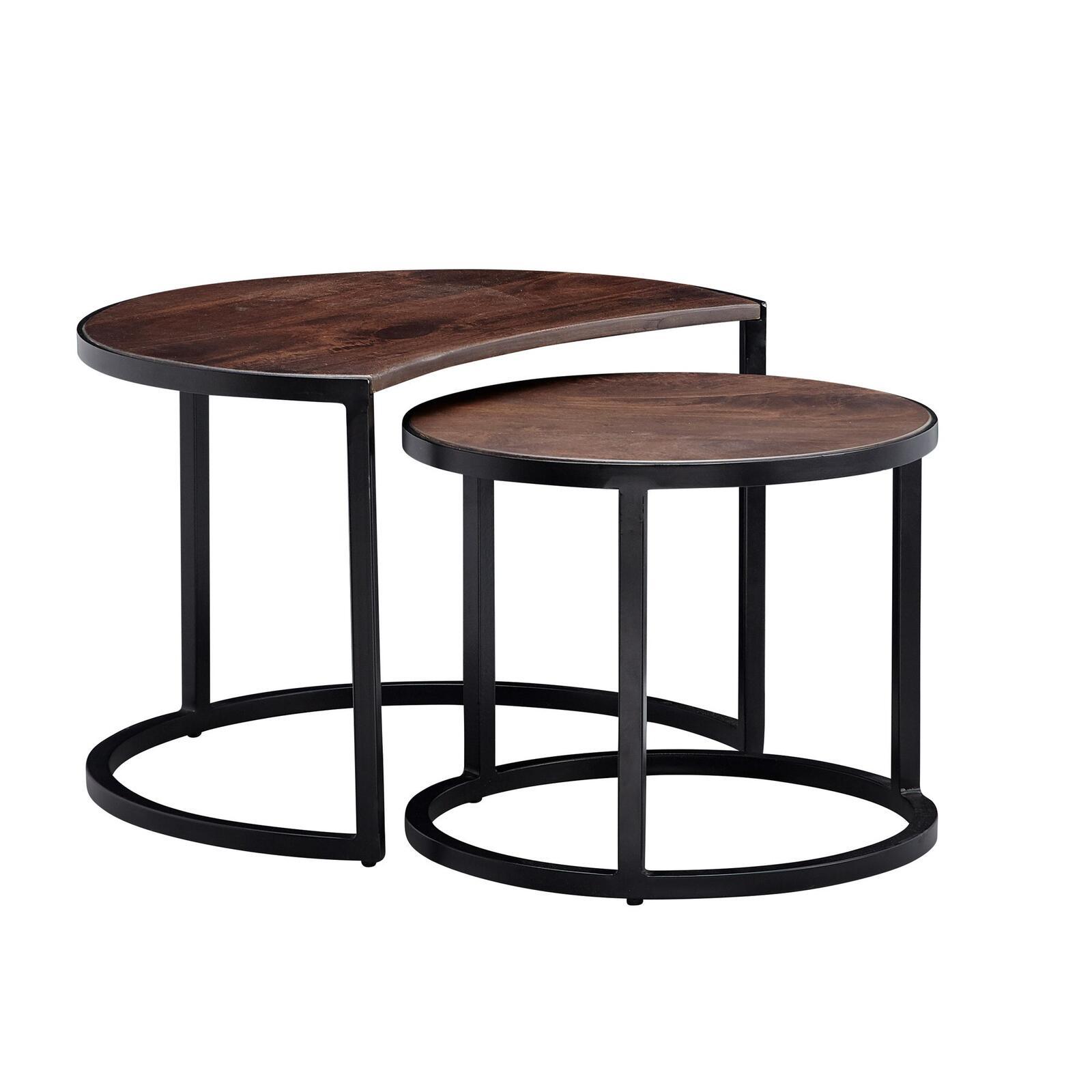 Wohnling WL6.339 Couchtisch (2Er Set) Braun 41 Cm X 60 Cm X 41 Cm