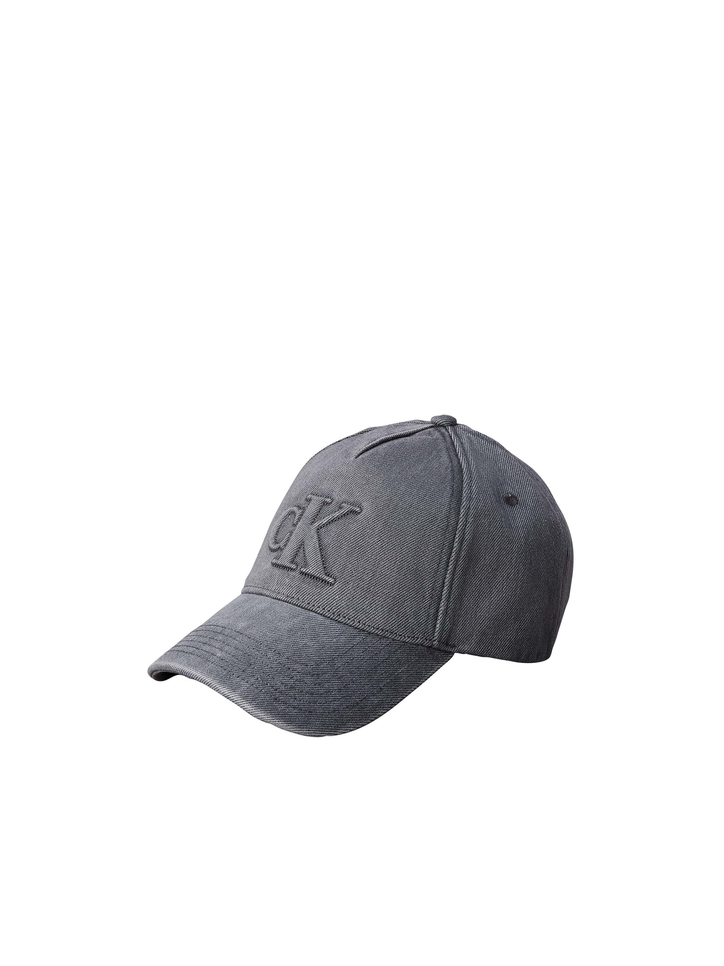 Baseball Cap Calvin Klein "Seasonal Logo Denim Cap", Damen, Dunkelgrau, Web, Baumwolle, Unifarben, Caps, Regular Fit Und GrößEnverstellbar