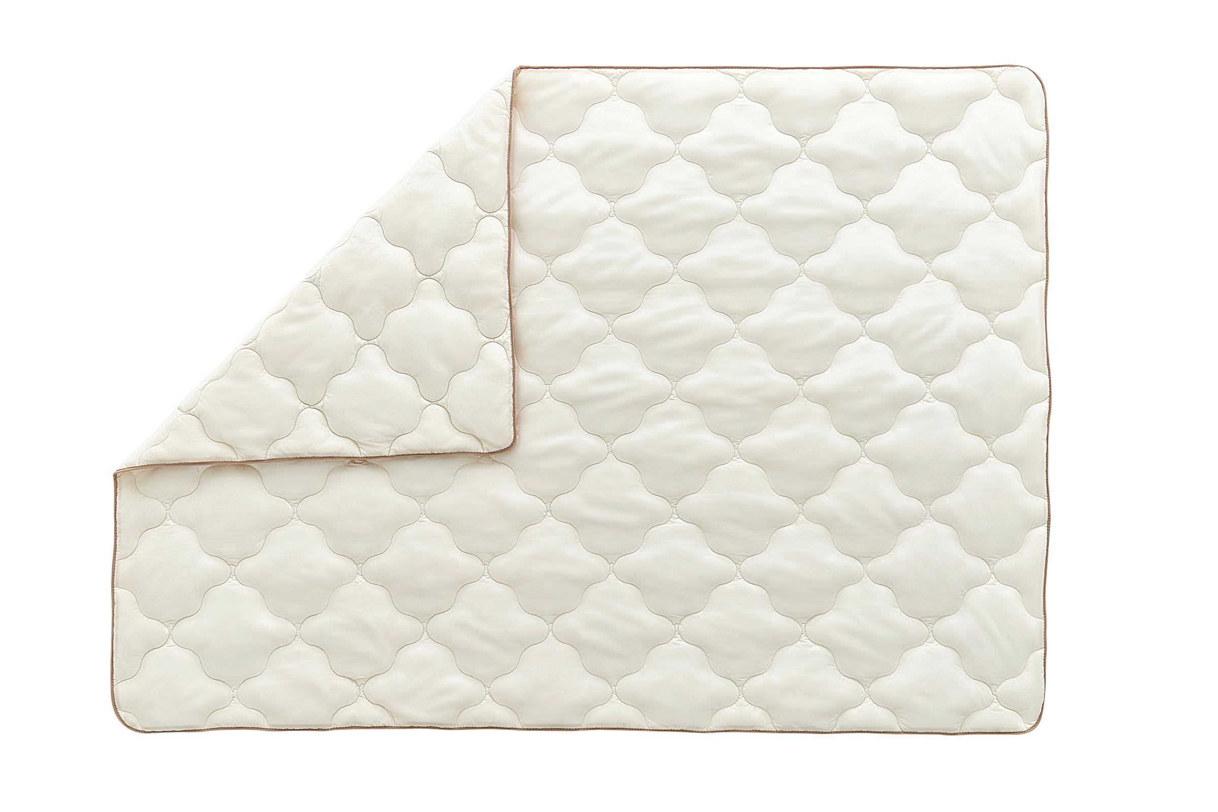 Bettdecke Superwashed Wolle Ca. 200X200X17,33 Cm Weiß