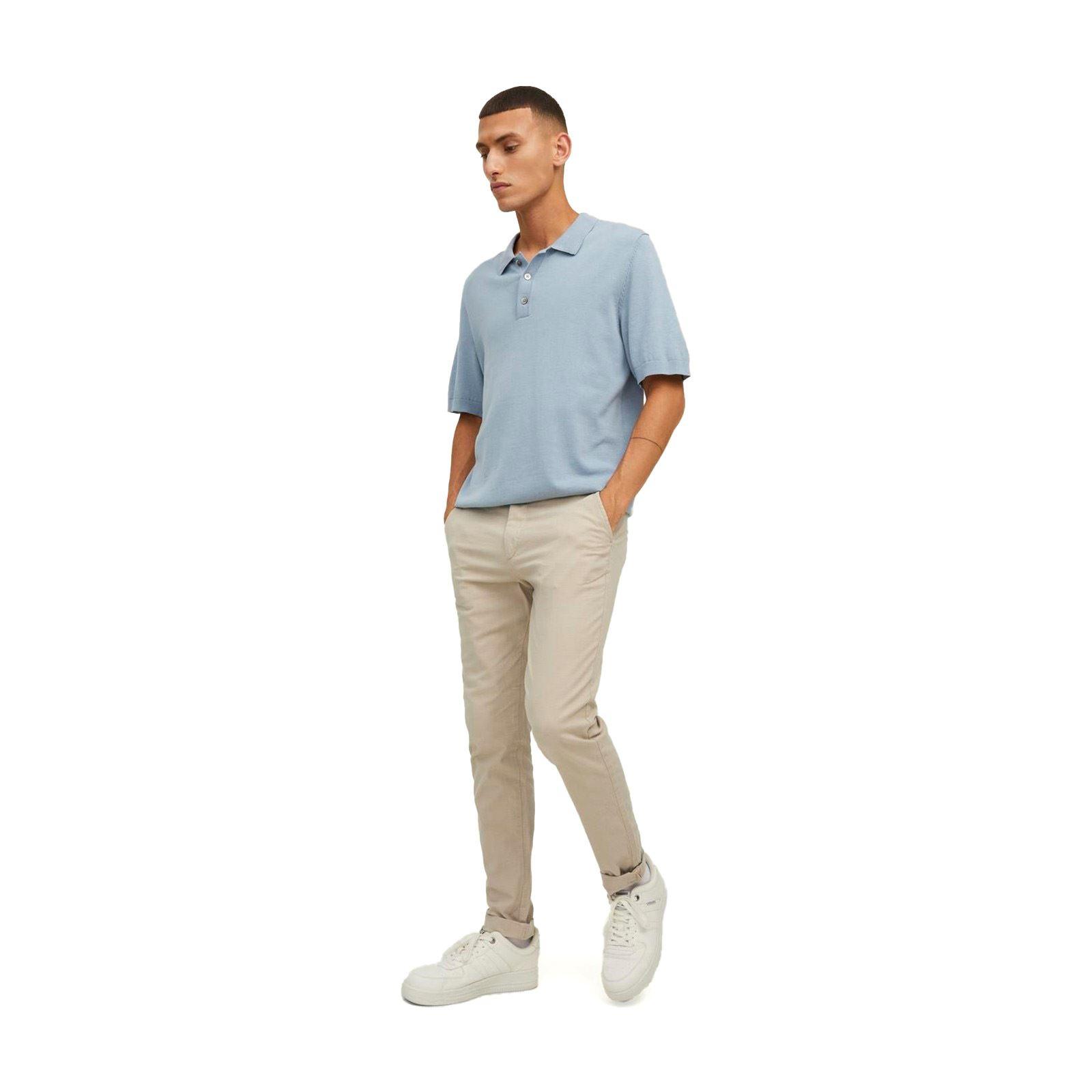 Jack & Jones Marco Baumwoll Herren Chinohose In Off-White