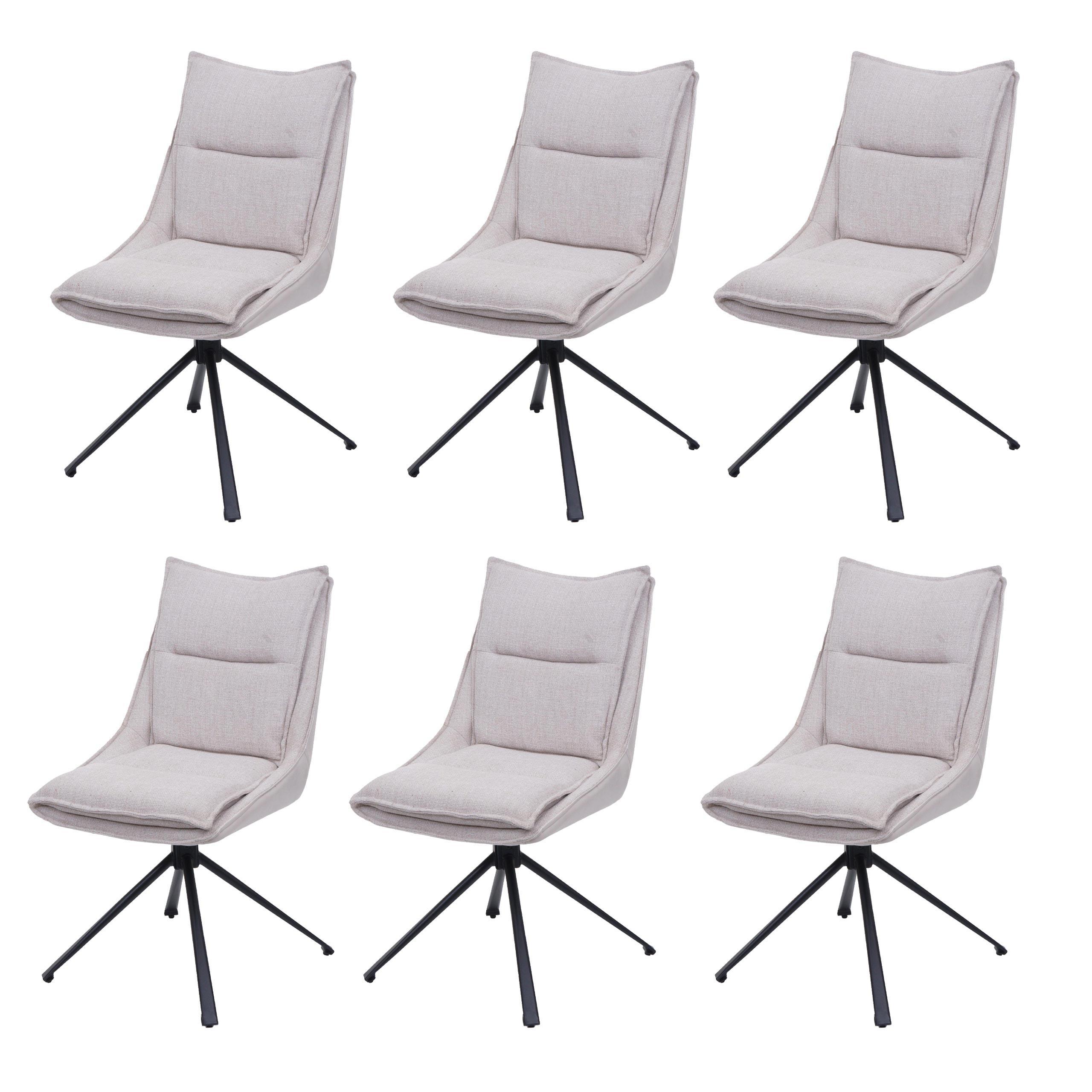 Esszimmerstuhl Cremeweiß 6Er-Set