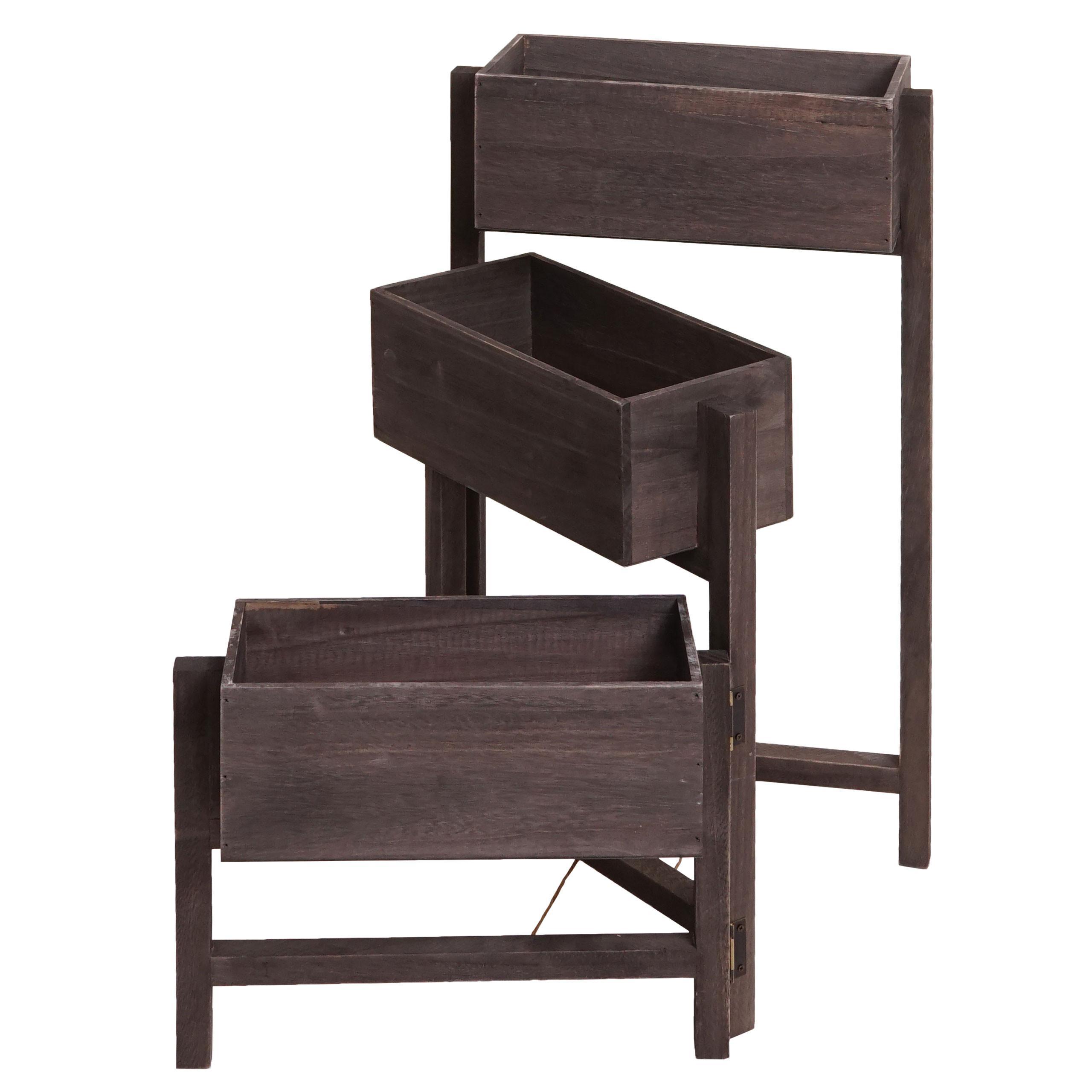 Pflanzregal Standregal Grau, Braun