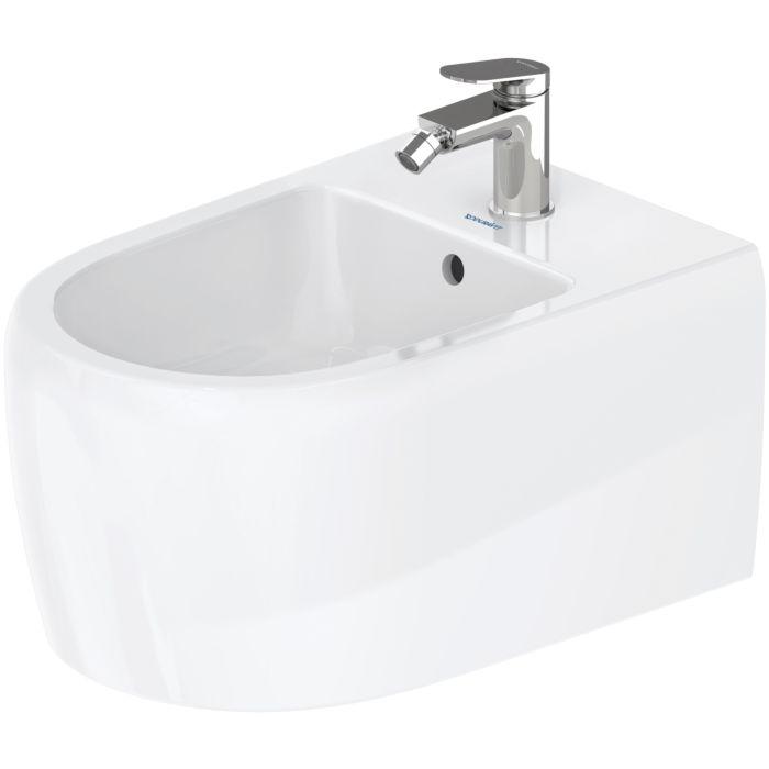 Duravit Collection One Wand Bidet 2263150000 38,5X57Cm, Mit Hahnloch, ÜBerlauf, Hahnlochbank, Weiß Hochglanz