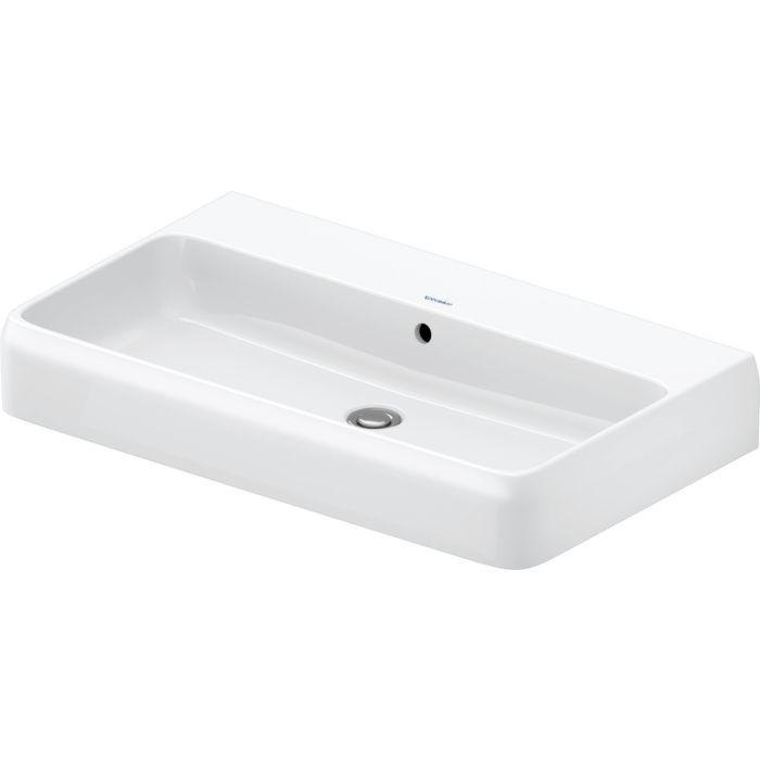 Duravit Collection One Waschtisch 2382800060 80 X 47 Cm, Weiß Hochglanz, Ohne Hahnloch, Mit ÜBerlauf, Hahnlochbank