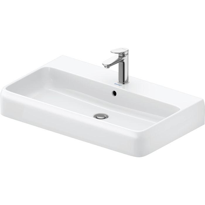 Duravit Collection One Aufsatz-Waschtisch 2382800027 80 X 47 Cm, Weiß Hochglanz, Mit Hahnloch, ÜBerlauf, Hahnlochbank, Geschliffen
