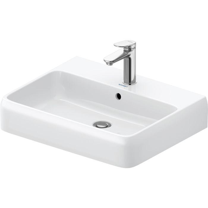 Duravit Collection One Aufsatz-Waschtisch 2382600027 60 X 47 Cm, Weiß Hochglanz, Mit Hahnloch, ÜBerlauf, Hahnlochbank, Geschliffen