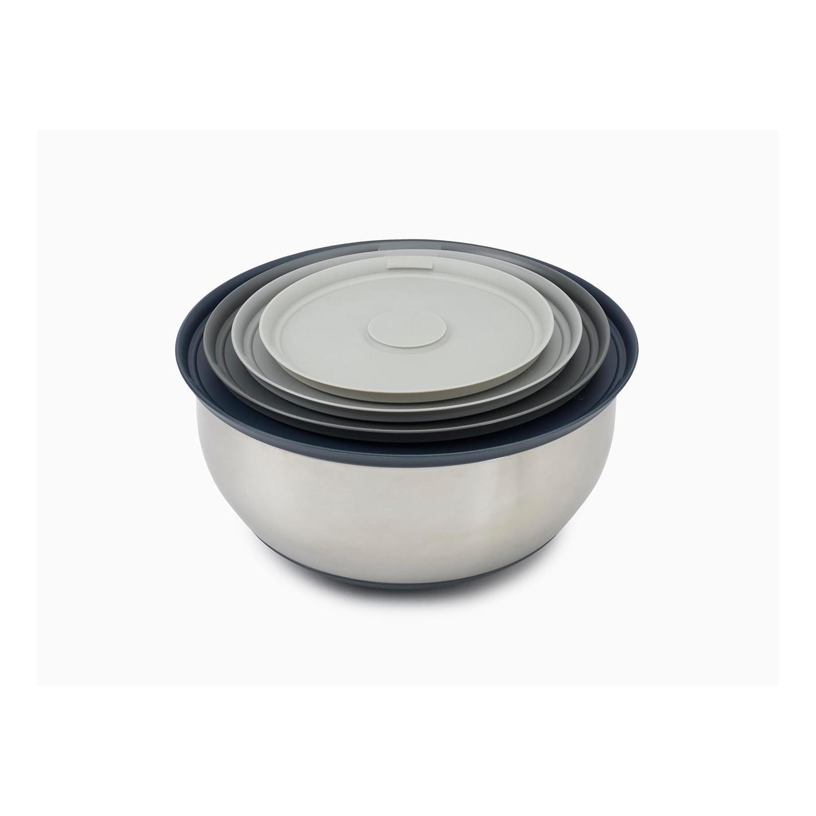 Joseph Joseph 4-tlg Edelstahlschüsseln-Set mit Deckeln Edelstahl Silber