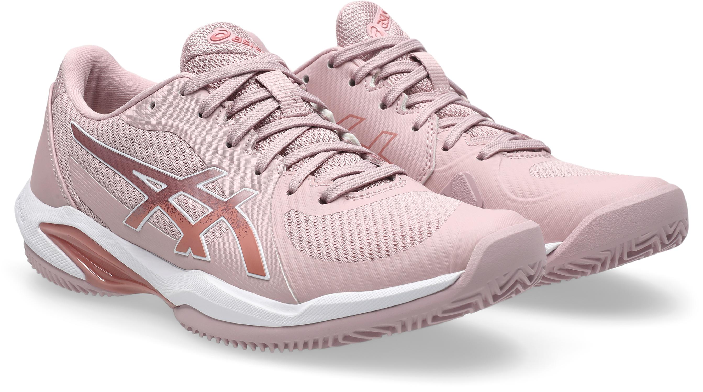 Tennisschuh Asics "Solution Swift Ff 2 Clay", Damen, Gr. 39, Morganite, Rose Rouge, Textil, Schuhe, Sandplatzschuhe FüR AschepläTze