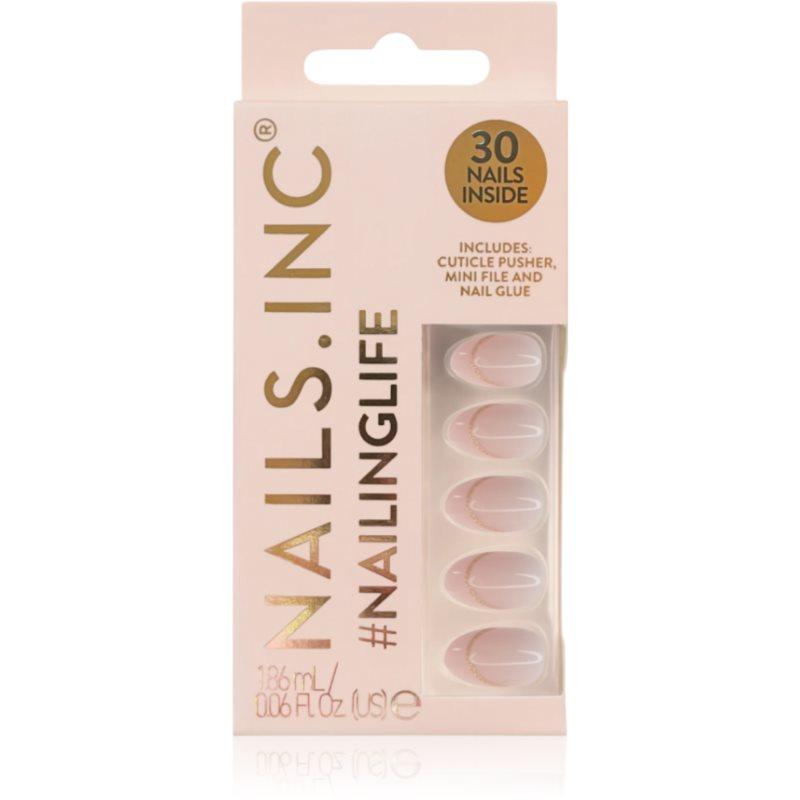Nails Inc. #NailingLife Press-On Nails valse nagels Tint Style It Like Sabrina Gold French Tip 33 st