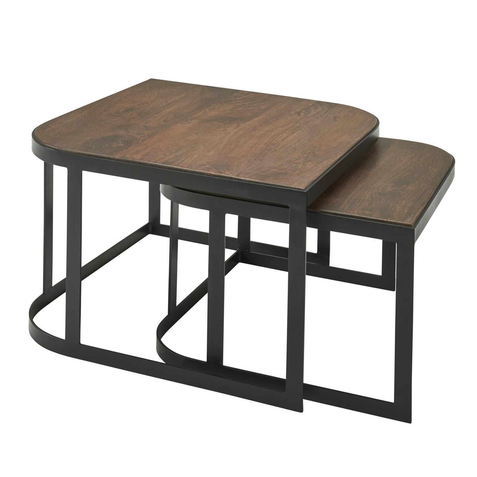Wohnling WL6.341 Couchtisch (2Er Set) Schwarz 60 Cm X 60 Cm X 40 Cm