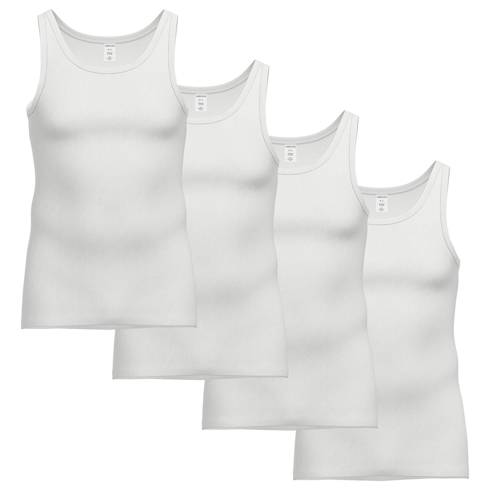 Ammann Doppelripp Unterhemden 4er Pack Herren Unterhemd