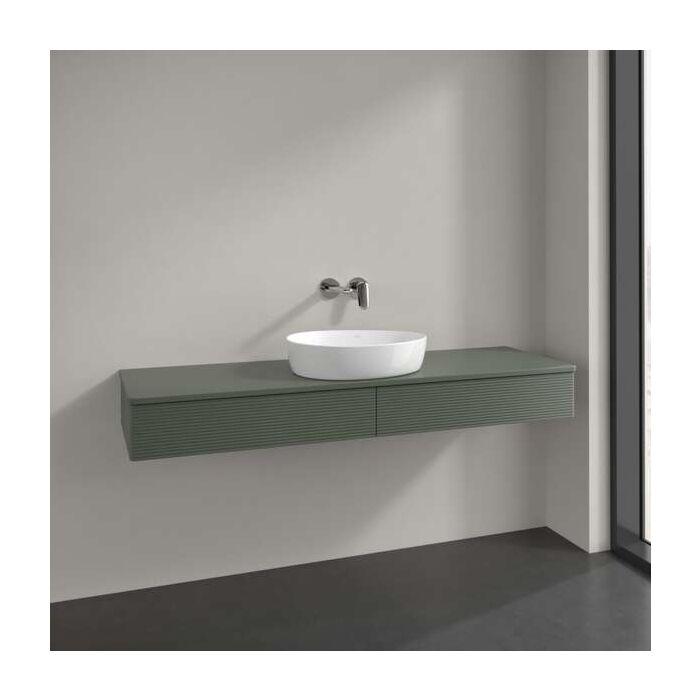 Villeroy Und Boch Antao Waschtisch-Unterschrank K14110HL 160X19X50Cm, Waschbeckenplattenfarbe Lack, Leaf Green Matt Lacquer
