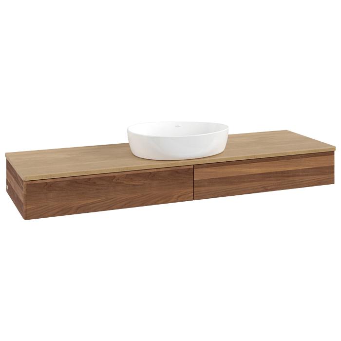 Villeroy Und Boch Antao Waschtisch-Unterschrank K14011HM 160X19X50Cm, Waschbeckenplattenfarbe Honey Oak, Warm Walnut