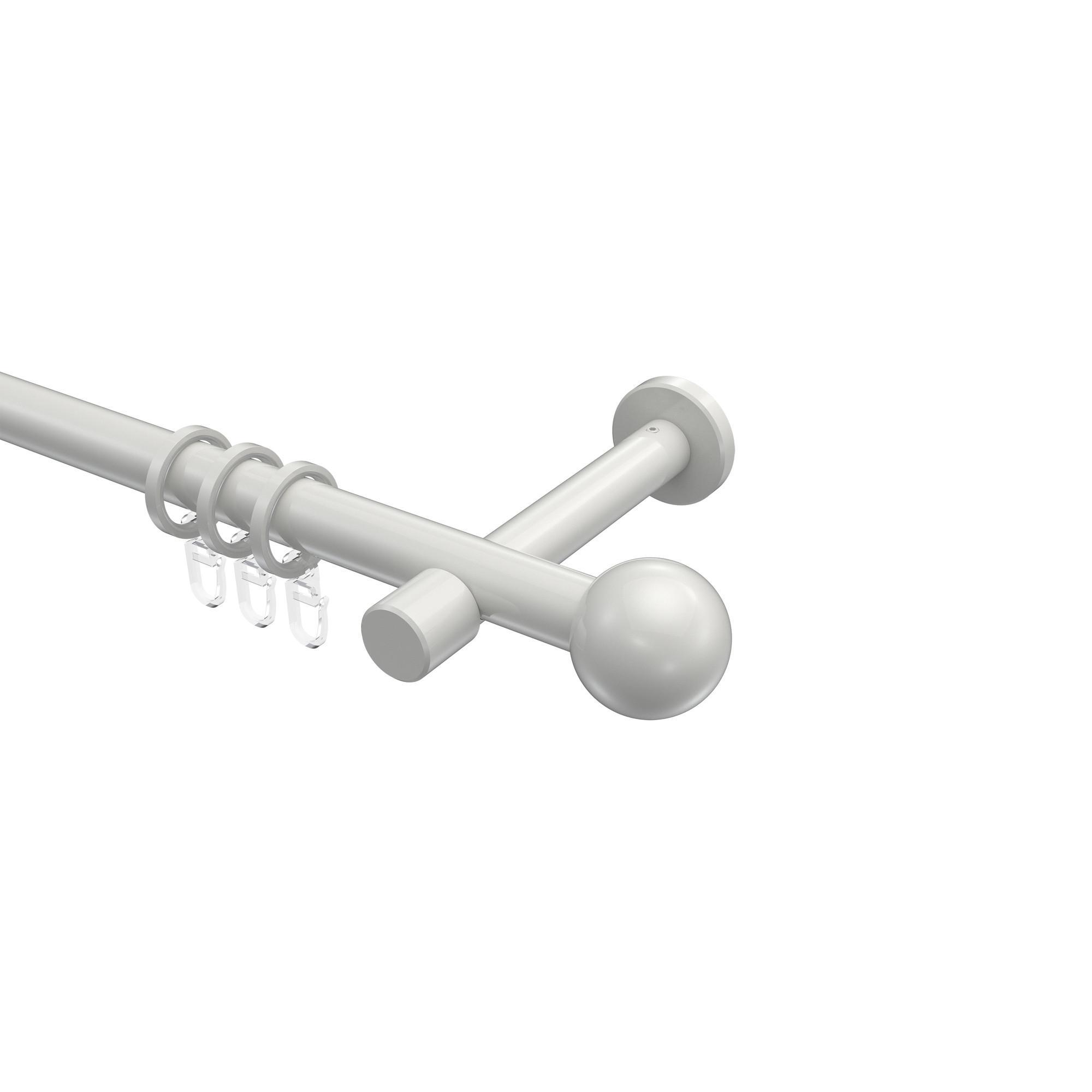 Gardinenstange Prestige Luino 400 Cm (Geteilt In 2 X 200 Cm), 1-LäUfig, 20 Mm Ø Weiß